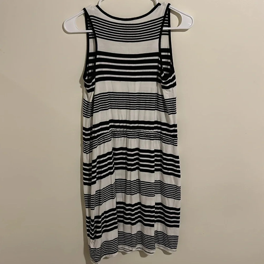 OLIVE & OAK Black and White Striped Tank Sundress Size S - Picture 6 of 7